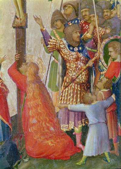 De lanssteek (detail) door Simone Martini